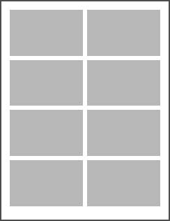 A blank 2-by-4 grid of rectangles, styled like a 15317 Lifestyle Publication layout.